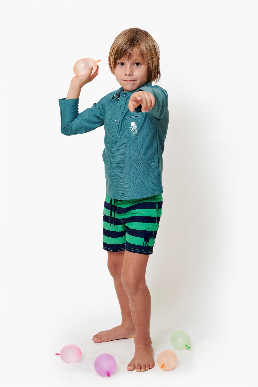 kids rashguard polo shirt upf50+