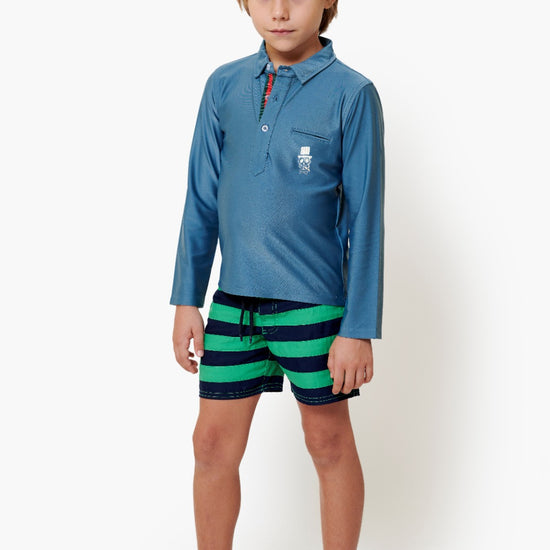 kids uv protective polo shirt upf50 rated fabric