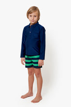 Charger l&#39;image dans la galerie, smart uv protective swim wear for kids marine blue
